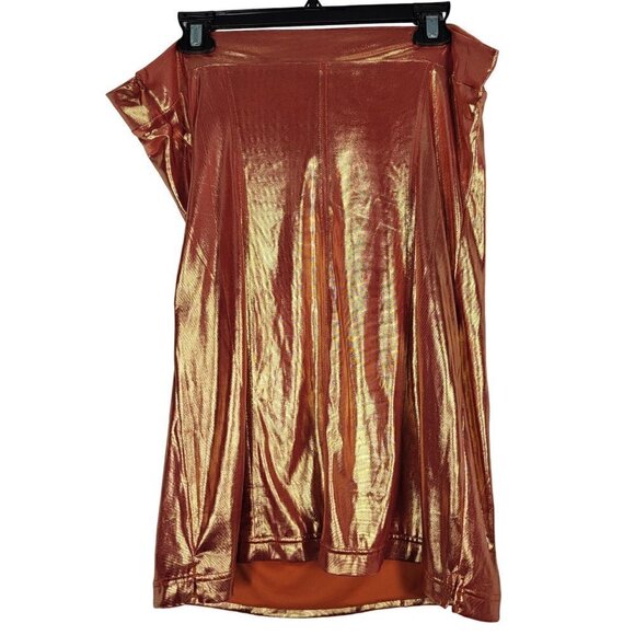 NWT Urban Outfitters Kristy Disco Bronze Metallic Strapless Mini Dress Size XL - Picture 7 of 16